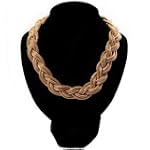 Chic Braided Choker Necklace (Gold Tone)