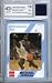 1989 UNC #17 Michael Jordan Rookie with Piece of Authentic Worn UNC Shorts Graded BGS BECKETT 10 MINT GGUM Card