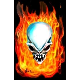 ALIEN SKULL 1 - AIRBRUSH STENCIL-AIR BRUSH TEMPLATE