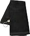 Black 15x26 Tri-folded Golf Towel