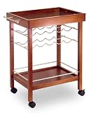 Winsome Wood Bar Cart, Walnut