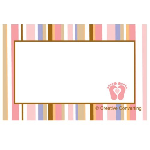 Tiny Toes Pink Name Tags (24 count)