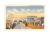 Steeplechase Park, Coney Island, New York City Places Art Poster Print, 18x13
