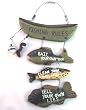 Wood Fishing Rules Sign - Fish Boat Nautical Decor New Approximately 8" X 14"