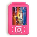Silicone skin for Creative Zen 16 GB Creative Zen 8 GB Creative Zen 4 GB + BONUS Adjustable Workout Armband + BONUS Removable Beltclip + MORE BONUS Screen protector and cloth (Hot Pink)