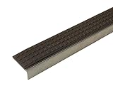 日中製作所 BIM スリムノンスリップ ステンレス スクエア ダークブラウン 1m D35SS-1H-02