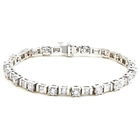 14k Choice of White or Yellow Gold Baguette and Round Diamond Tennis Bracelet... by Amazon.com Collection