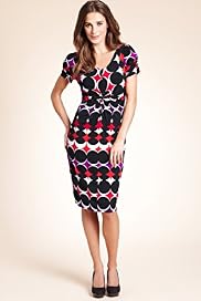 Secret Support™ Circle Print Front Twist Dress