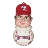 Pack of 4 MLB Washington Nationals Caucasian Slugger Christmas Ornaments 3"