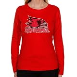 NCAA Southeast Missouri State Redhawks Ladies Distressed Primary Long Sleeve Classic Fit T-Shirt - Red