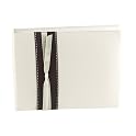 Jean M. Ribbon Trim Guestbook - Brown/ White/ Cream