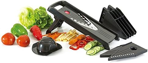 Electronictechcrafts Food Cutter, Chopper &amp; Slicer,Vegetable &amp; Fruits, -Mandoline Slicer- Professional Kitchen V-Slicer + Bonus Recipes-Stainless Steel Sharp Blade