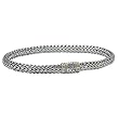 925 Silver Byzantine Bracelet with 18k Gold Accents- 7.5 IN