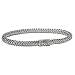 925 Silver Byzantine Bracelet with 18k Gold Accents- 7.5 IN