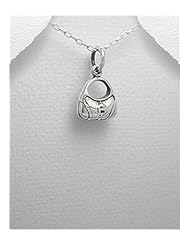 Bag Pendant Necklace In Sterling Silver
