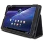 GreatShield Leather Folio Case Cover for Toshiba Thrive 10.1-Inch Android Tablet with Stand (Black)