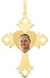 Custom Photo Cross Pendant  Sterling Silver Cross Pendant with Heart Center Created from Your Favorite Photo