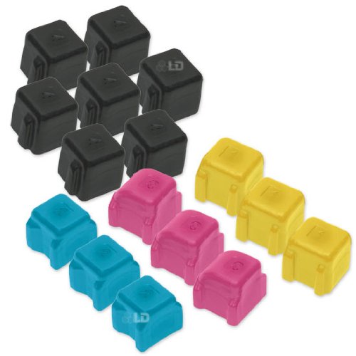 LD © 16 Pack of Phaser Compatible Color Sticks 7(Blk) & 3(C,M,Y)