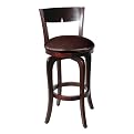 Luna Bar Swivel Wood Stool - Brown
