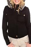 Stella Starr Black Faux Fur Hooded Jacket Girls Juniors size: XL