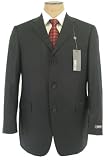 Kenneth Cole - Kenneth Cole Mens Single Breasted 3 Button Navy Blue Pinstripe Wool Suit - Size 46R