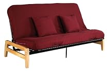 Serta Willow Full Futon Mattress, Burgundy