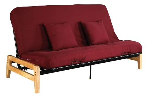 Serta Willow Full Futon Mattress, Burgundy