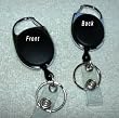 BLACK Carabiner Style Retractable Reel. Ideal For Holding A Key, ID Badge Holder, Proximity Card. Sold Individually