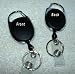 BLACK Carabiner Style Retractable Reel. Ideal For Holding A Key, ID Badge Holder, Proximity Card. Sold Individually