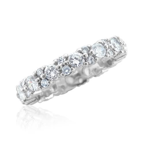 Diamond Eternity Ring in 14k White Gold Wedding Band (G, SI1-SI2, 1.70 cttw)-Certificate of Authenticity