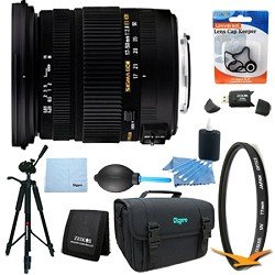 Sigma 17-50mm f/2.8 EX DC OS HSM FLD Standard Zoom Lens for Canon DSLR Lens Kit Bundle