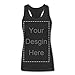 Add Image Message to Custom Personalized Cotton Basic Ribbed Tank Top For Women Men