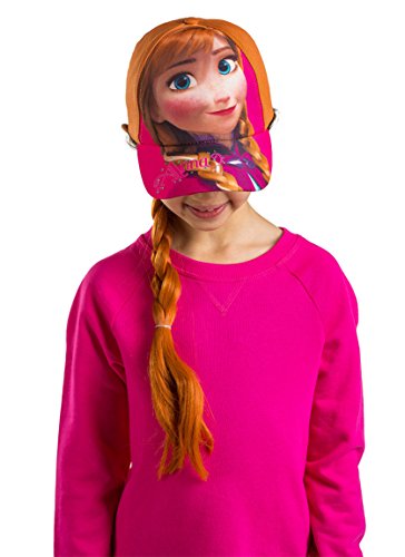 Disney Frozen Anna Girls Baseball Cap with Hair Wig Costume Hat