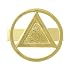 Alcoholics Anonymous AA Recovery Symbol Cuff Links, #400, 5/8