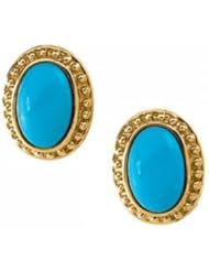 Turquoise Cabochon Earrings