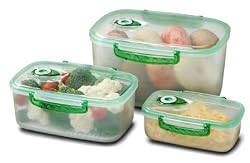 FreshVac Plus Vacuum Food Storage System FV352c 3 - Piece Rectangular Kit