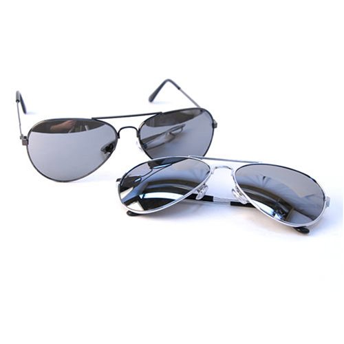 UB Original Aviator - Full Mirror Lens Single or 2-Pack w/ Drawstring Sunglass Pouch