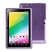 iRULU eXpro X1 7 Inch Quad Core Google Android Tablet PC, 1024*600 Resolution, 8GB Nand Flash, Wi-Fi, Games, Dual Cameras (Purple)