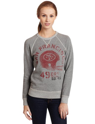 NFL Women's San Francisco 49ers Heather Vintage French Terry Raglan (Grey Heather, Medium)