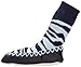 Mocc Ons Baby Toddler Slipper Socks 18-24m Blue Zebra Stripes