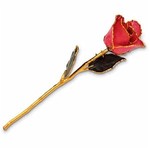 24kt Gold Dipped Real Pink Rose