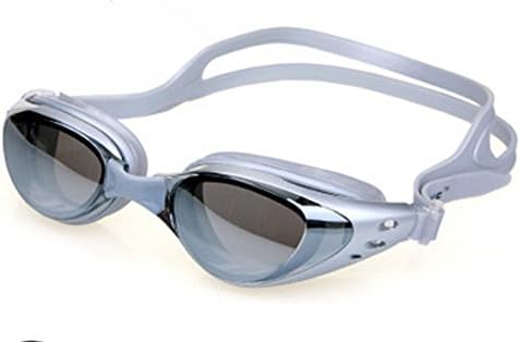 Anti Fog Swimming Goggles for Adult Men, Women and Ladies with UV Protection with Free Nose Plug- Comfortable Reflective Tinted Lens Swim Glasses