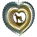 Medium Boston Terrier EyCatcher Wind Spinner - Color: Sky Blue/Bronze