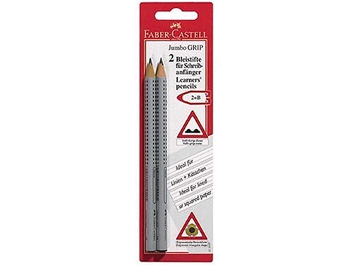 Childrens Toyshop  Spielwaren : Faber-Castell 111997 - 2 Stück Bleistifte Jumbo Grip Stärke B