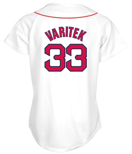 MLB Jason Varitek Boston Red Sox Women's White/Red Replica Jersey (Large)
