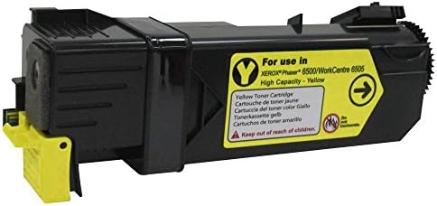 LINKYO Compatible Xerox 106R01596 Yellow Toner Cartridge for Phaser 6500, 6505