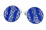 Sterling silver handmade cufflinks with enamel