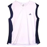 Womens Adidas Team Clima Tank II-White/Navy