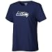 Seattle Seahawks T Shirt : Reebok Seattle Seahawks Ladies Navy Blue Logo Premier T Shirt
