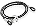 Regetta Jewelry Anchor Black Braided Double Wrap Leather Wristband with Anchor Clasp